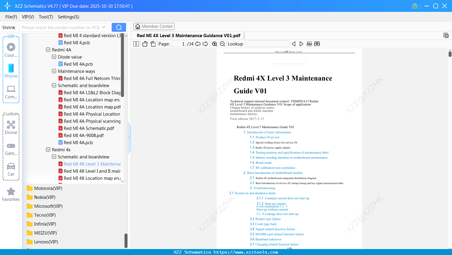 Xiaomi Redmi 4X Level 3 Maintenance Guidance V01